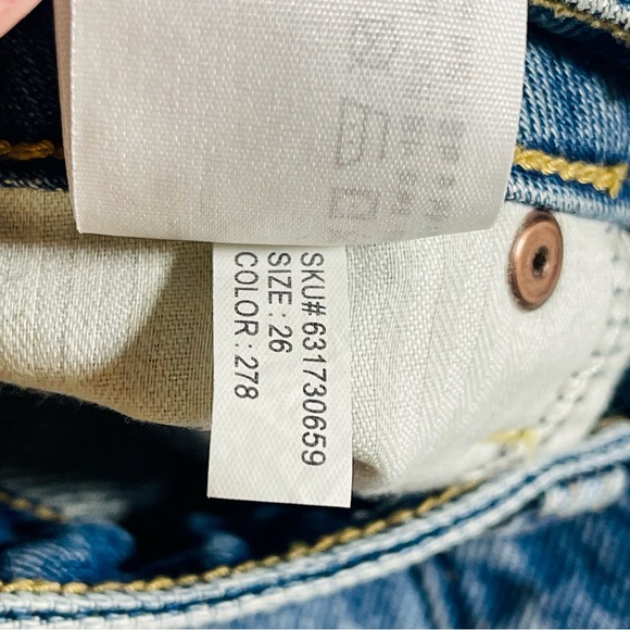 Abercrombie & Fitch Zoe Natural Hem Vintage A Line Denim Zip Up Skirt w/ Raw Hem - Picture 9 of 9